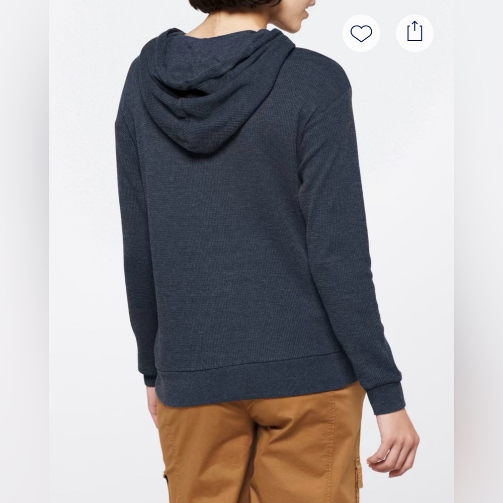 Market & Spruce Emma Waffle Knit Hoodie- NWT - Picture 3 of 9